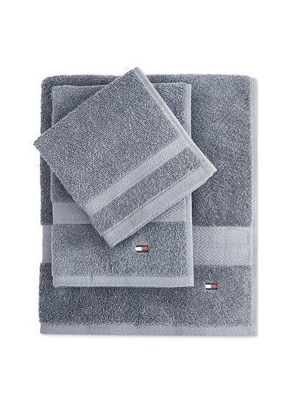 Tommy Hilfiger полотенце банное modern american solid cotton bath towel графит серый производство -