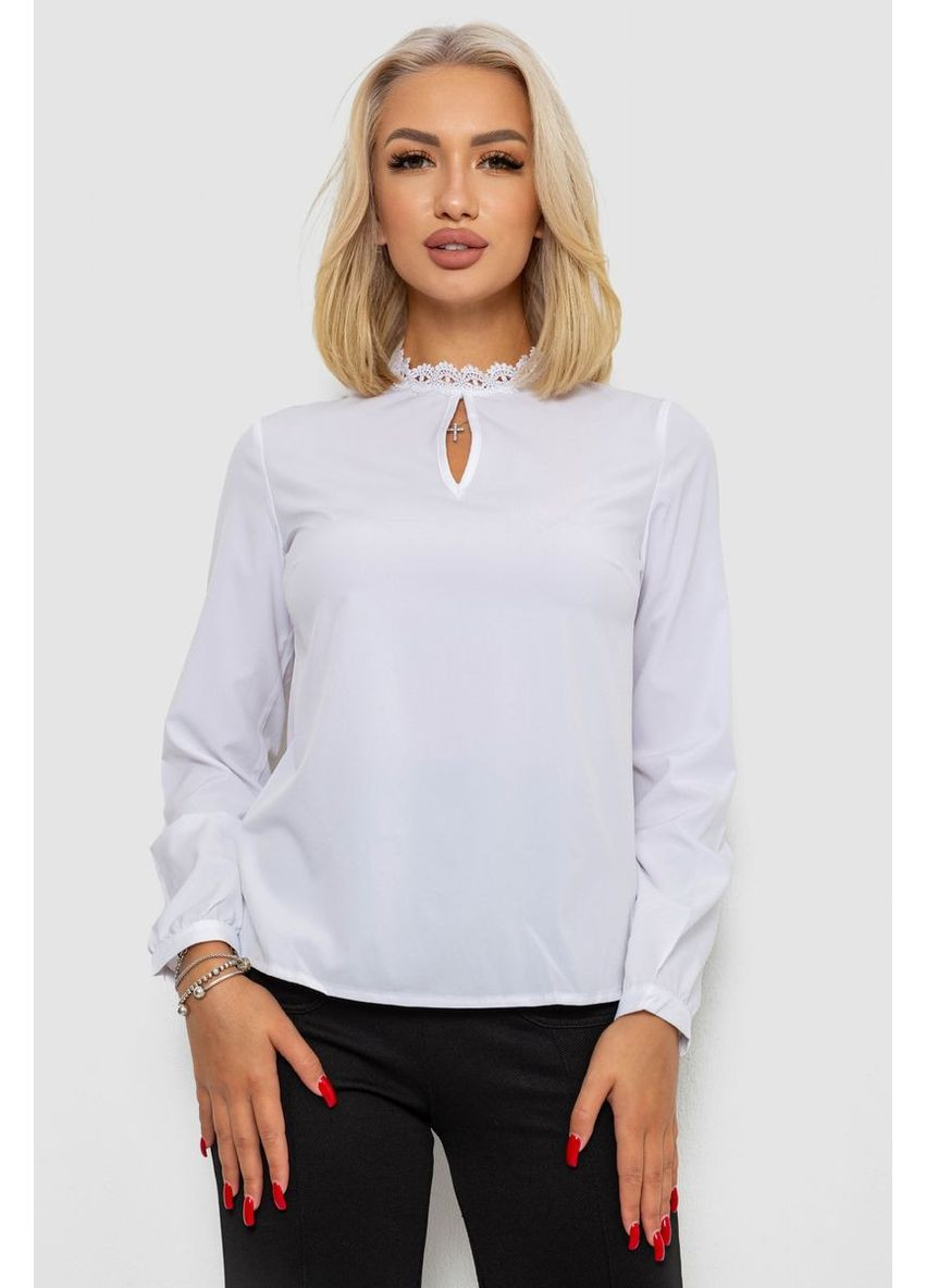 Белая блуза однотонная Ager 230R232-1
