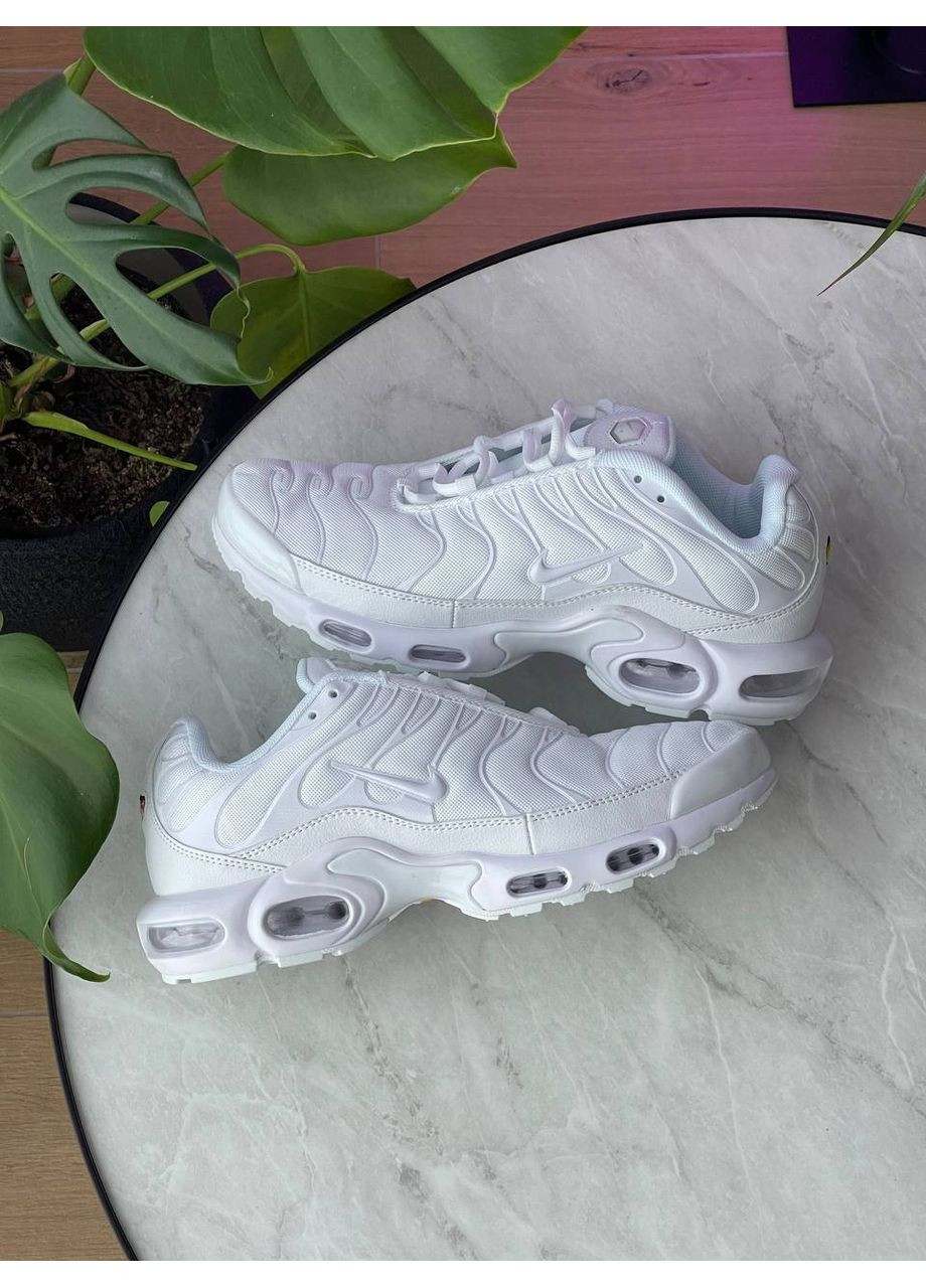 Кросівки жіночі і чоловічі Nike Air Max TN Plus white | Найк Аір Макс ТН Плюс білі No Brand білі демісезони (362476505)
