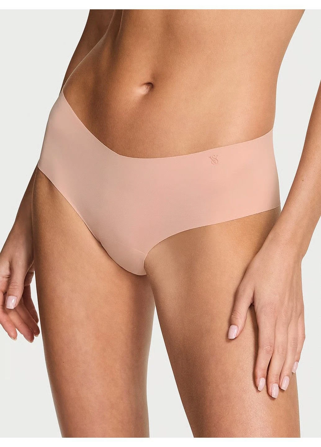 Трусики-чики женские бесшовные No-Show Cheeky Panty бежевые Victoria's Secret (392625665)