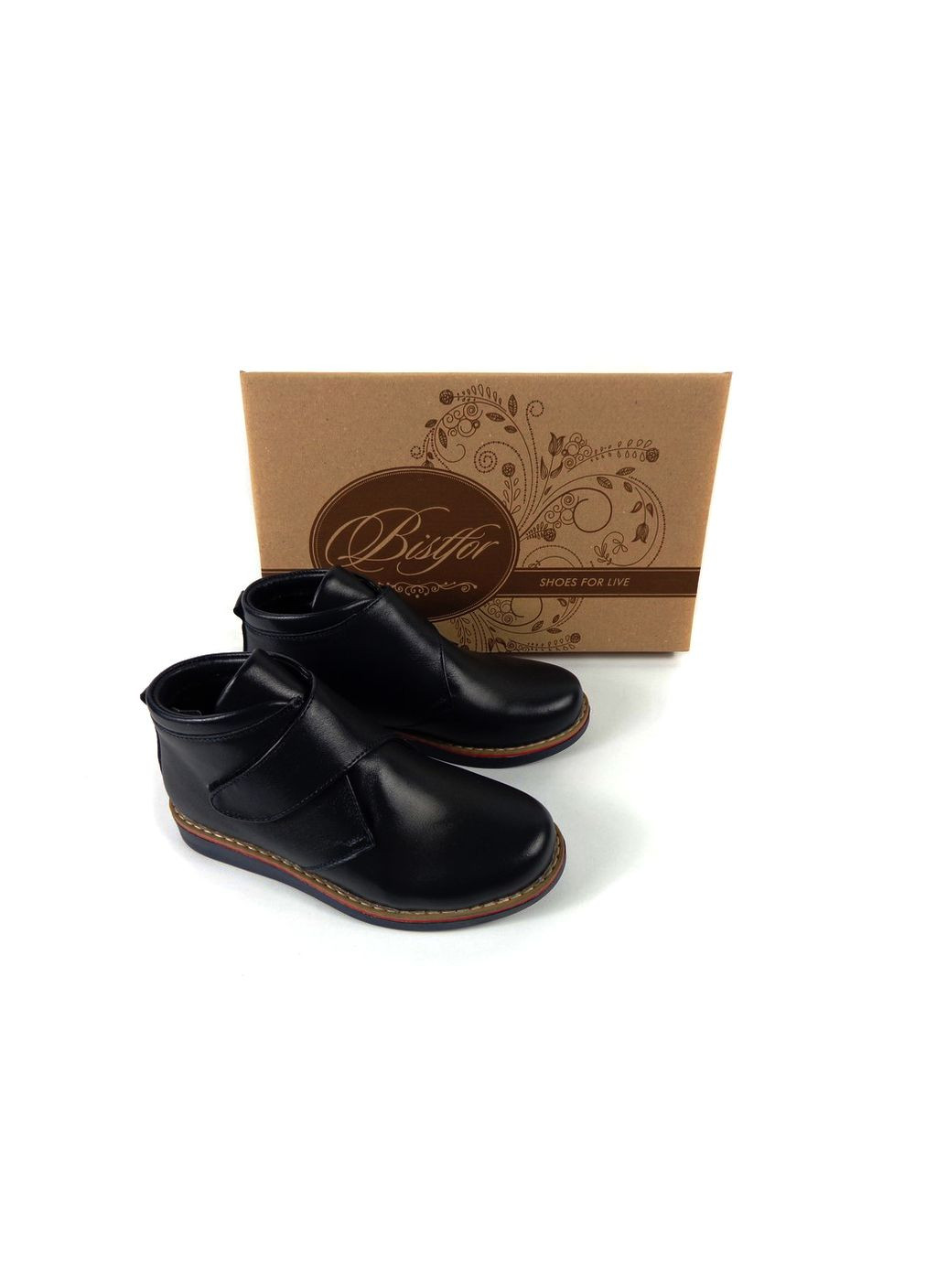 Синие повседневные осенние кожаные демисезонные ботинки для мальчиков, тм Bistfor