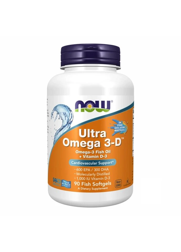 Ultra Omega 3-D Softgels - 90 softgels Now Foods (388557791)