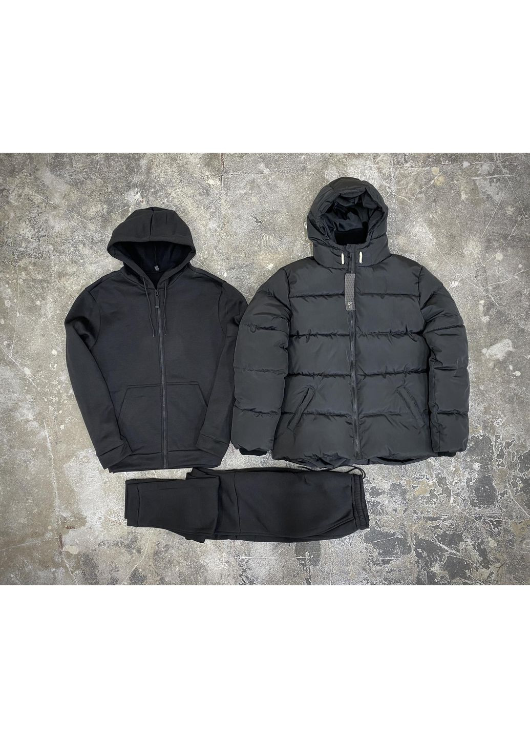 ❄️Комплект 3 в 1 Куртка зимова + кофта на змійці + штани ❄️ No Brand (360133597)