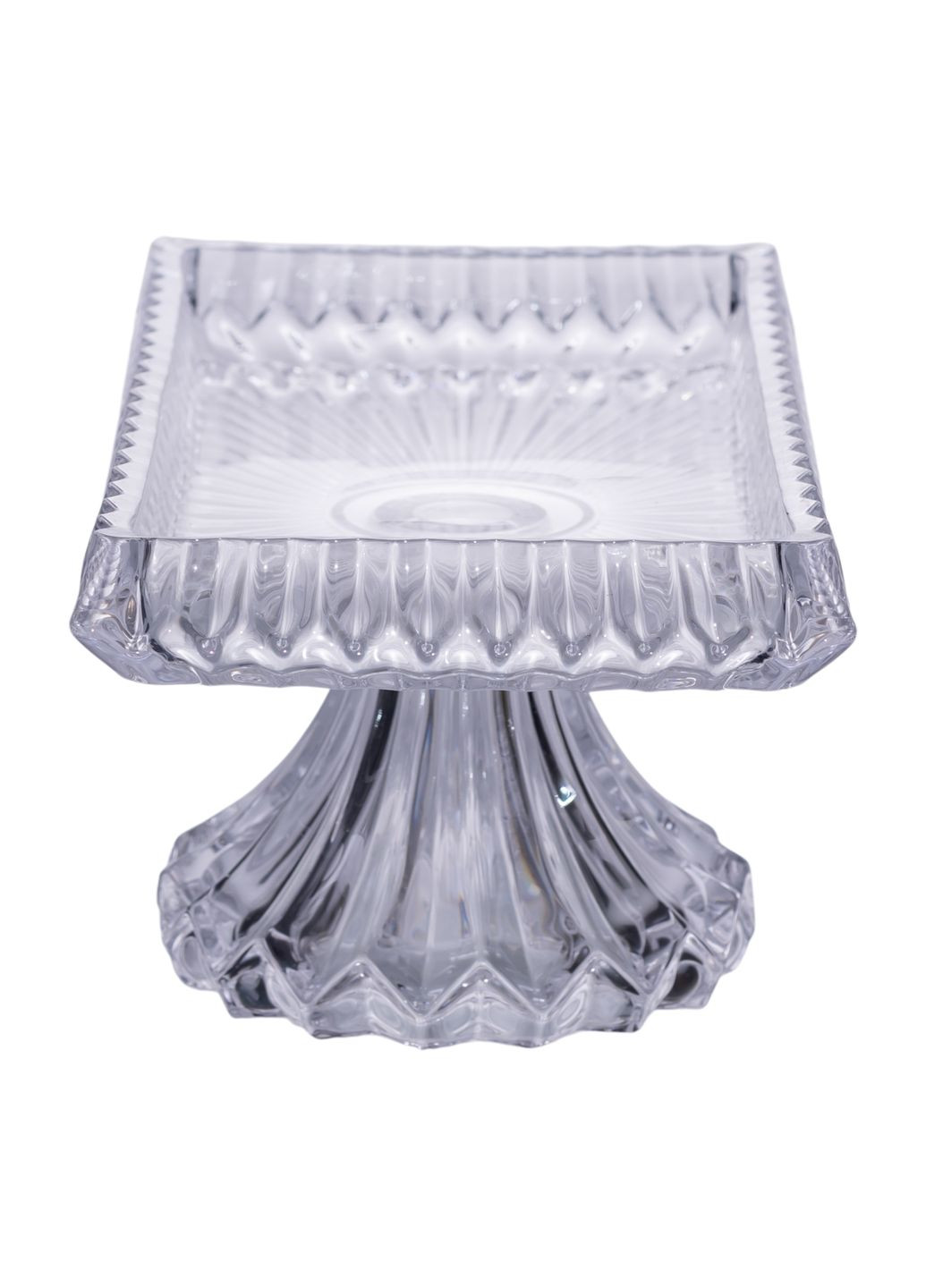 Фруктовниця на ніжці із товстого скла 28.5*15*13 см прямокутна Yiwu (362474117)