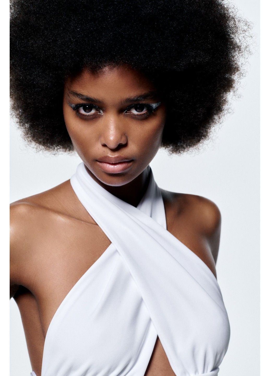 Білий сукня жіноча crossed draped dress Zara