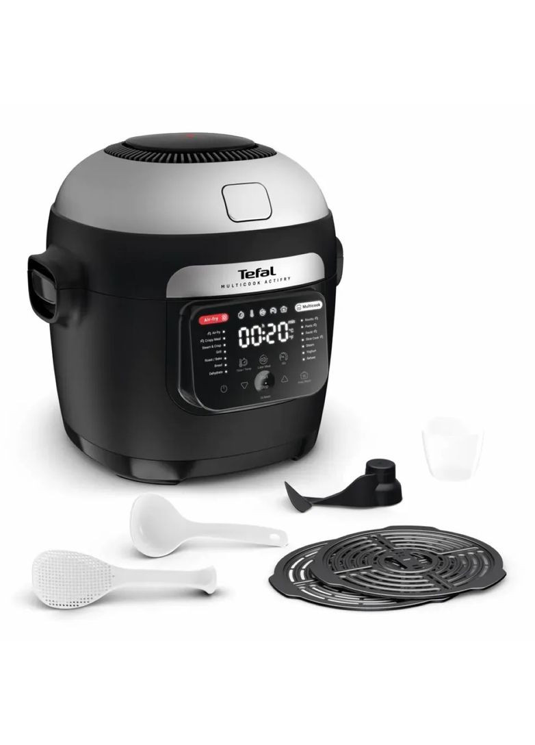 Мультиварка-мультипечь MY741CF1 Multicook Actifry, 1334Вт, чаша-6л, сенсорное управл., 14 программ, металл/пластик, Tefal (356493930)