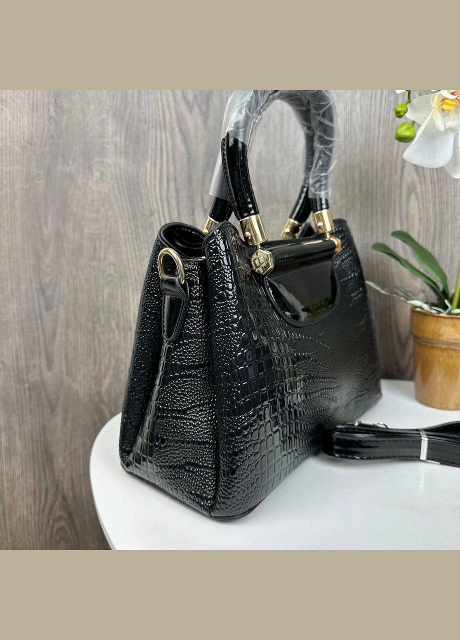 Женская сумка под рептилию Черный No Brand (298997560)