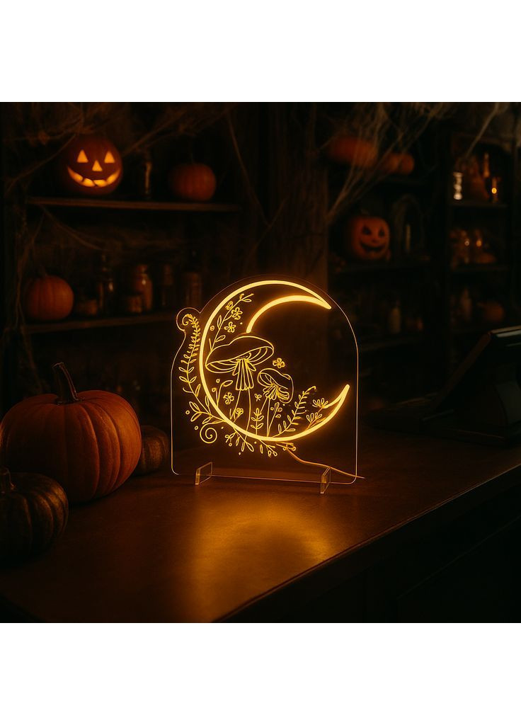 Неоновий нічник Містичні гриби Зелений 35 см NeonChic (367729331)