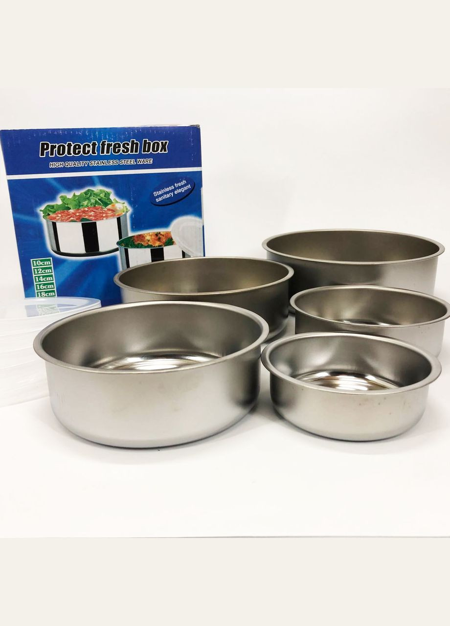 Набор пищевых контейнеров UN-1515 5 шт из нержавеющей стали Unique (364664837)