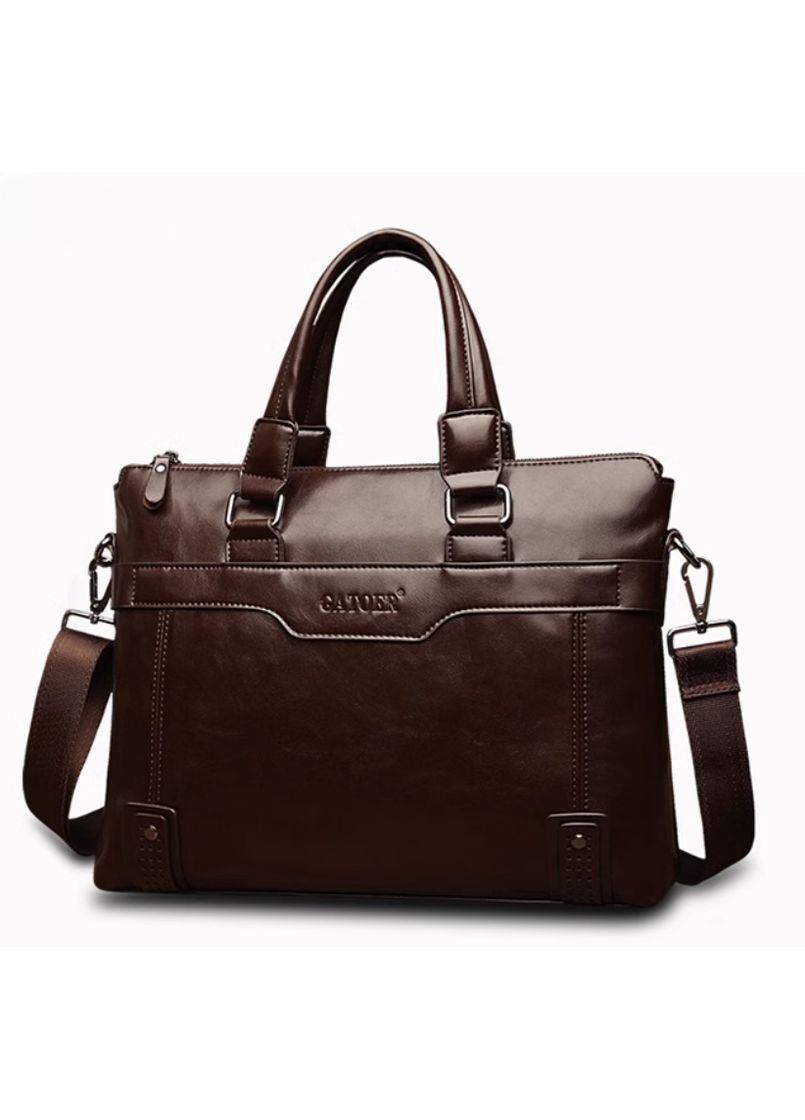 Мужской деловой портфель для документов сумка унисекс Темно-коричневый No Brand (351536864)