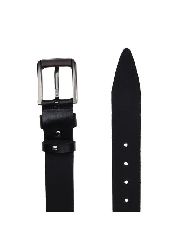 Чоловічий ремінь шкіряний v1n-gen4R-125x3 Чорний Borsa Leather (302971924)