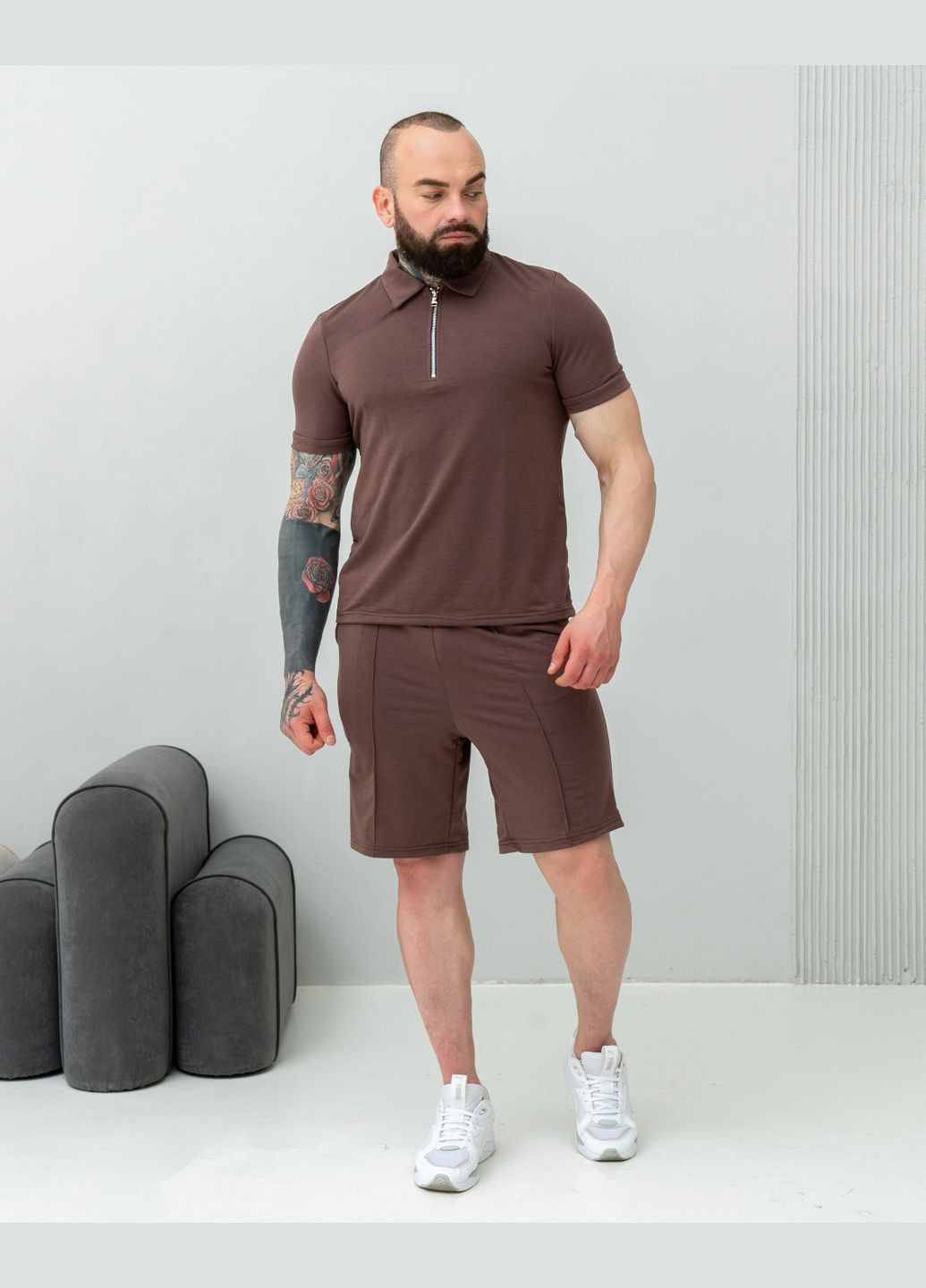 Поло чоловіче на змійці No Brand поло (296436990)