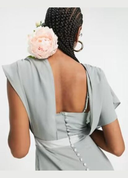 Оливковое праздничный платье Asos однотонное