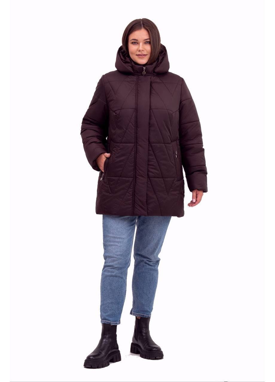 Бордова зимня зимова куртка жіноча великого розміру SK