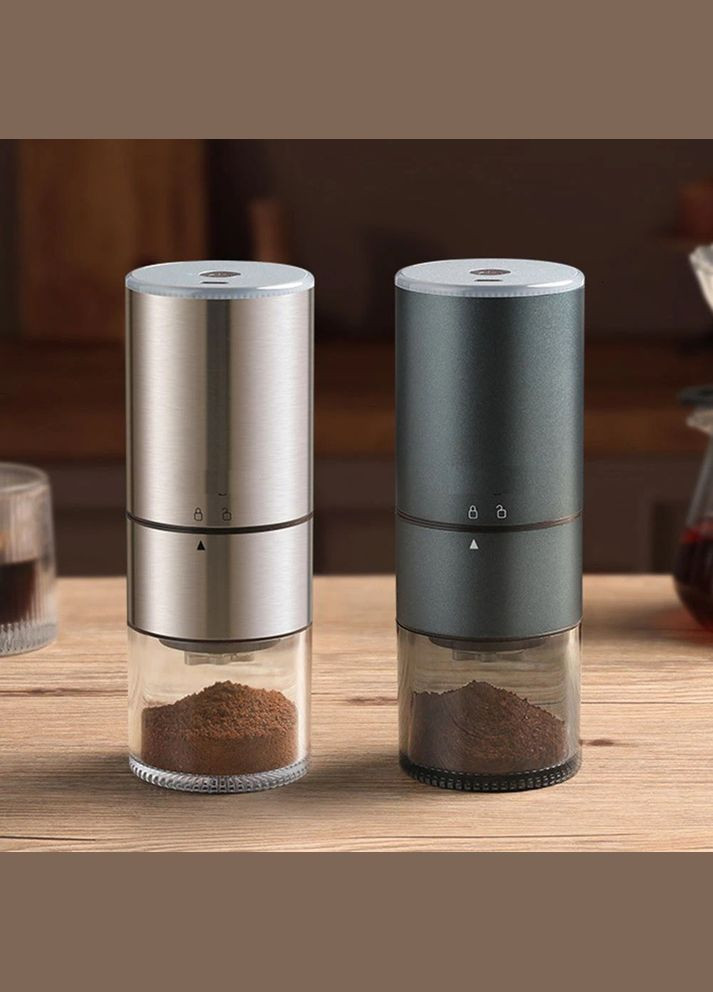 Електрична кавомолка Electric Grinder портативна Срібло (R-HB-986S-VS) iCafilas (303420741)