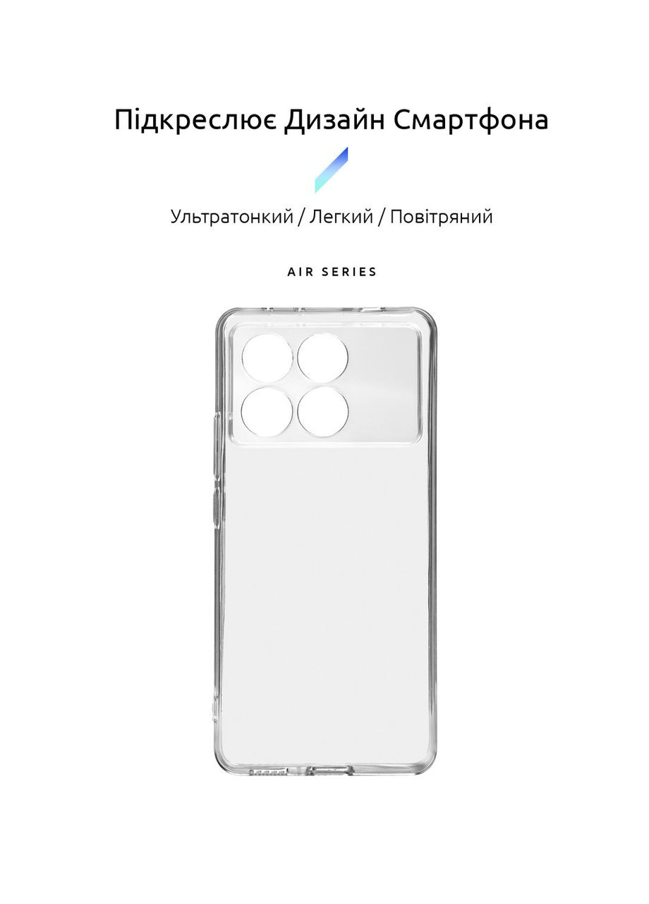 Чохол Air для Xiaomi Poco X6 Pro 5G Camera cover Clear (ARM73376) ArmorStandart (327888439)