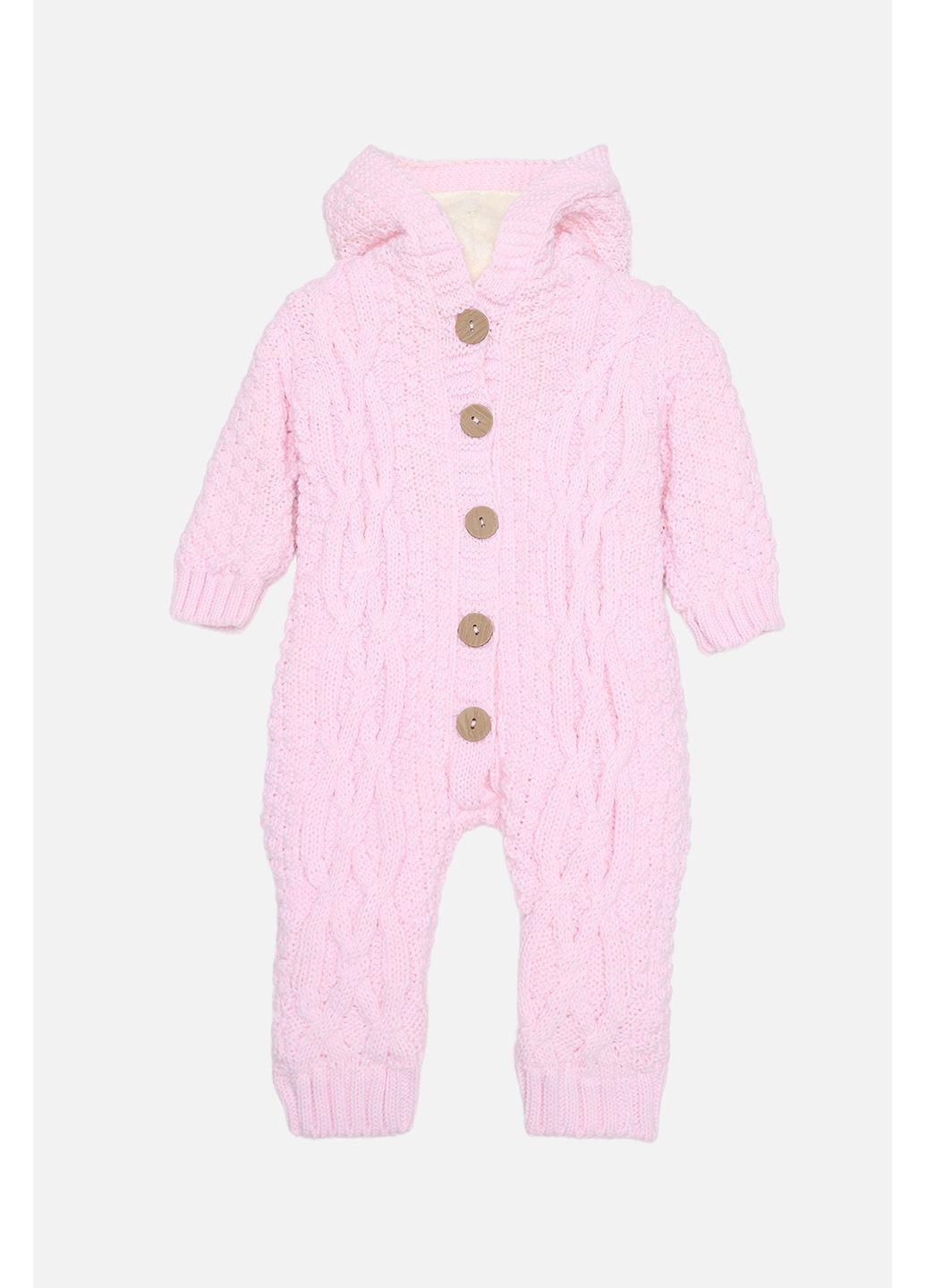 Комбінезон утеплений для дівчинки колір рожевий ЦБ-00285511 Caramini (362184488)
