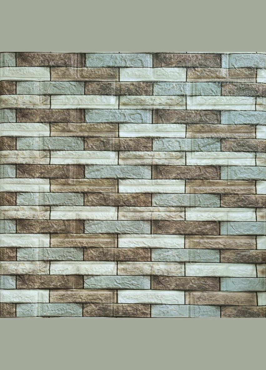 Декоративная 3D панель самоклейка под кирпич Коричневый Песчаник 700х770х4мм (340) SW-00000531 Sticker Wall (300372576)