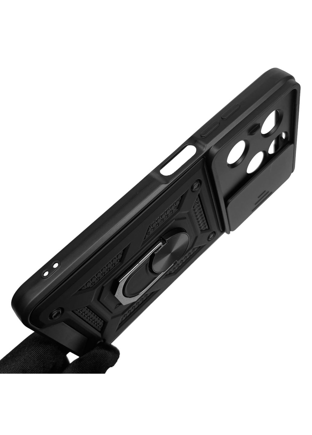 Чехол для Spark 20C BG7n бронированный с кольцом со шторкой на камеру на техно спарк 20с чёрный rg1 Tecno (366019071)