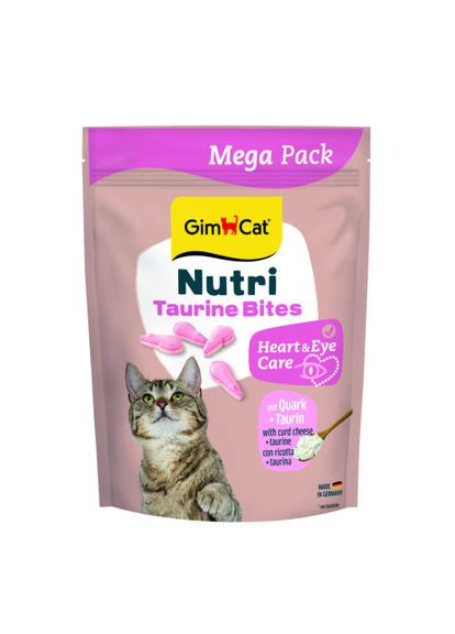 Витамины NUTRI TAURINE BITES QUARK для кошек с сыром и таурином 425г (*) GimCat (324271748)