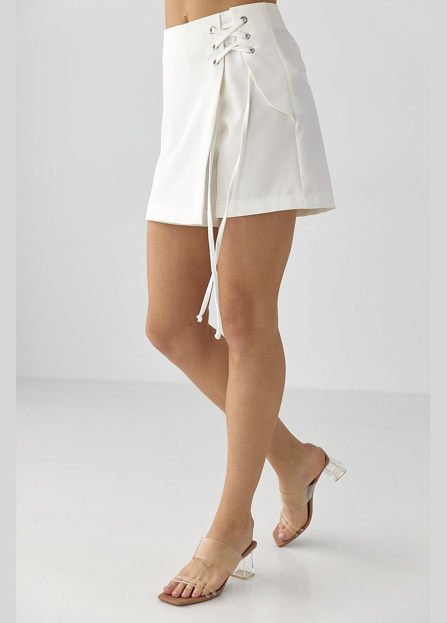 Шорты-юбка с завязками - черный цвет Lurex (335077261)