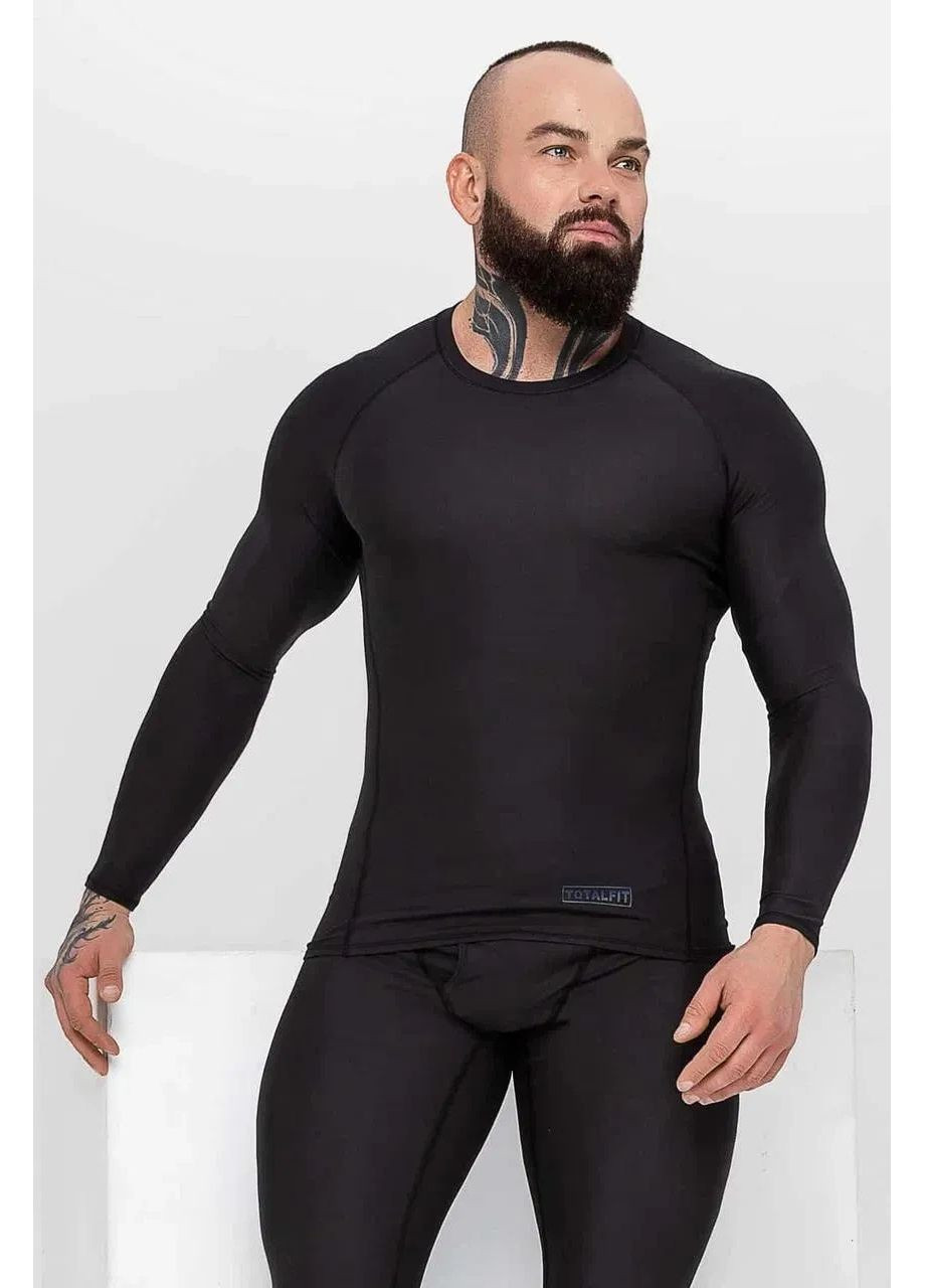 Термофутболка для мужчин CARPATHIAN микрополиэстер/эластан (-16°C) черная TOTALFIT (361118912)