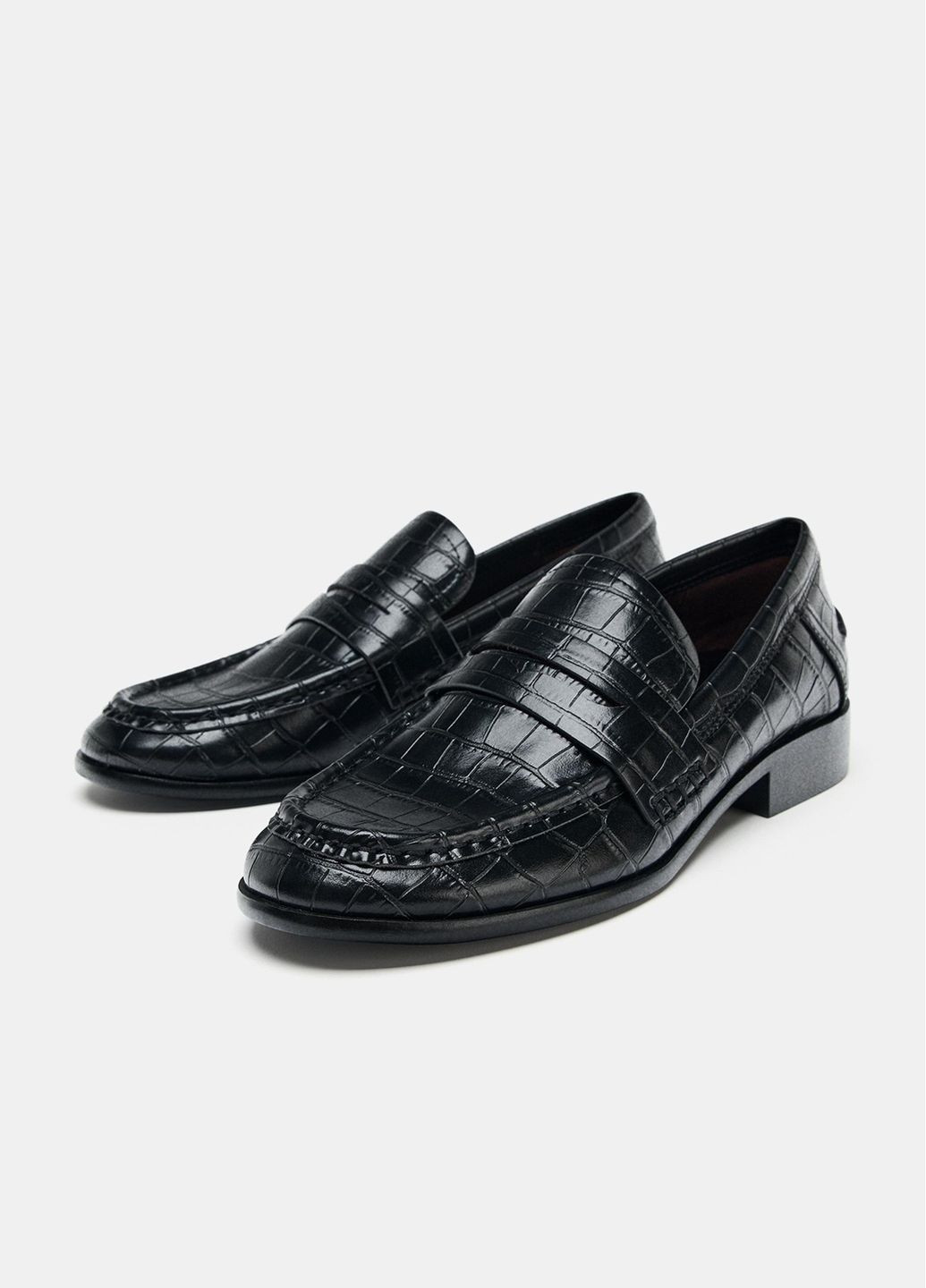 Zara Лоферы черный з искусственная кожа, испания — демисезон (367113456)