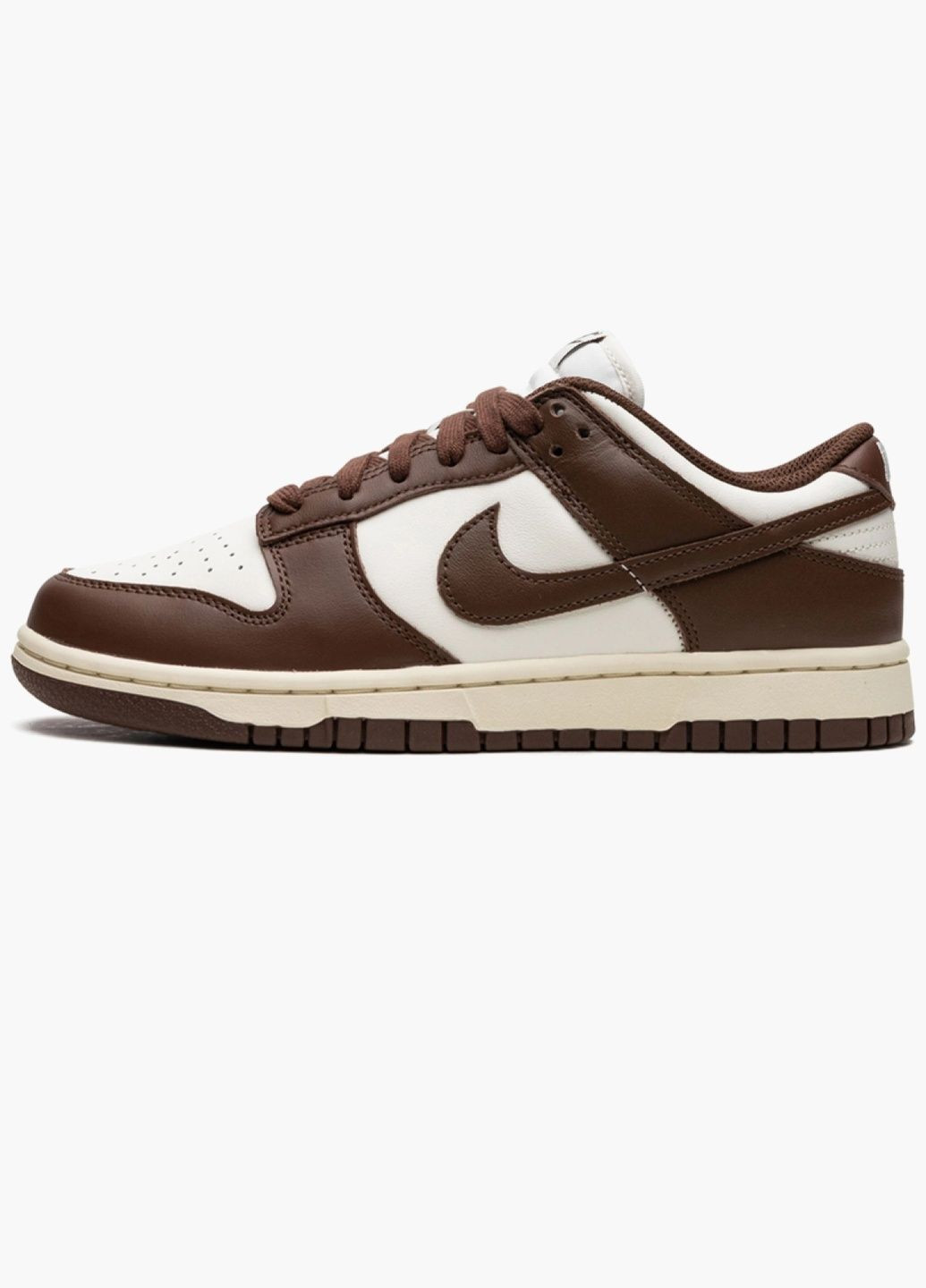 Кроссовки женские Dunk Low Wmns White/Brown DD1503-124 Nike белые (325415287)