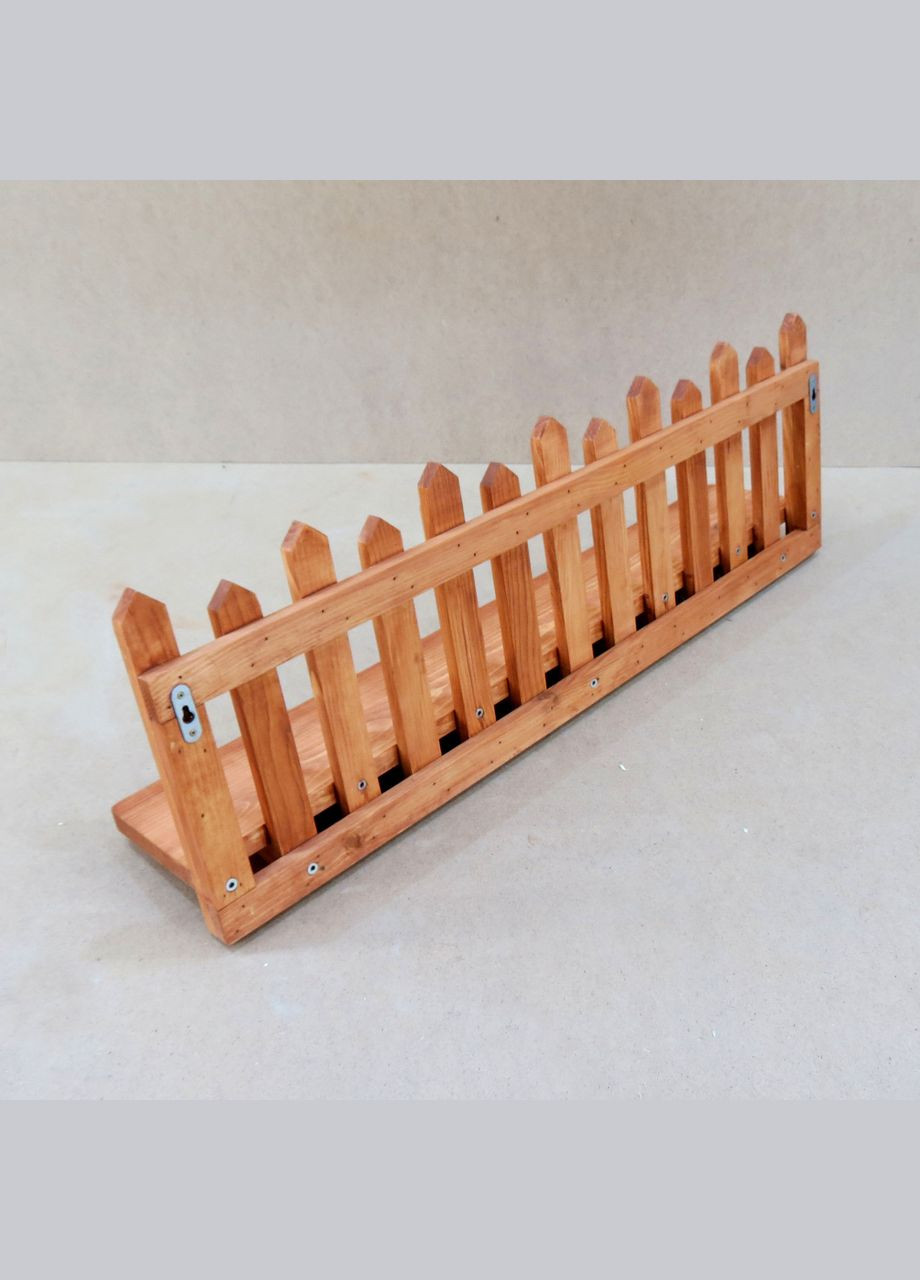 Полиця настінна для квітів з дерева Сорокаба 90 шафран (ЦВС-905106) No Brand (328224693)