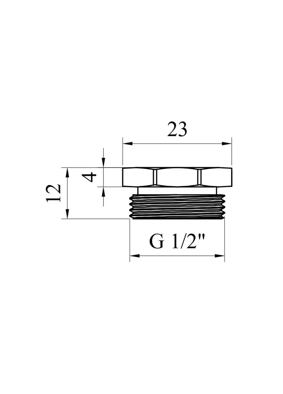 Пробка 1/2" РЗ нікельована KR-3112 Karro (323467829)