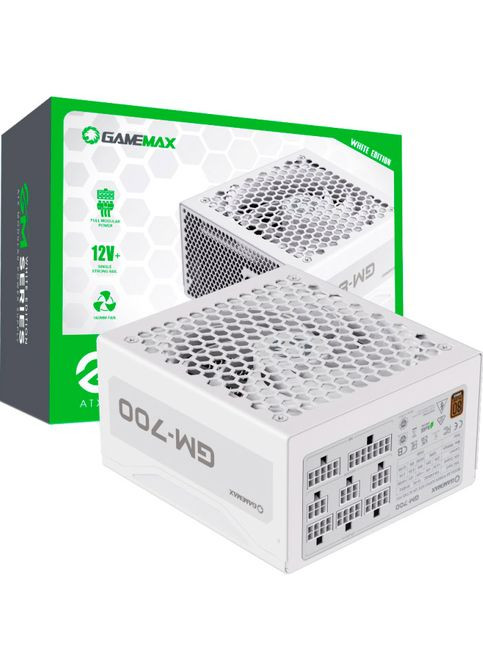 Блок питания ATX 700W 80 Bronze (GM-700 Modular white) GameMax (335237640)