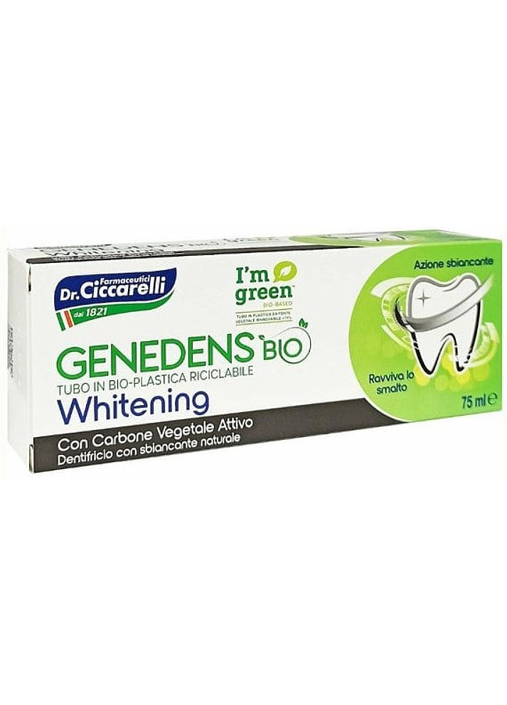Відбілювальна зубна паста Genedens Bio Whitening Toothpaste with Natural Carbon 75ml (1099519-31100142) Dr. Ciccarelli (368619443)