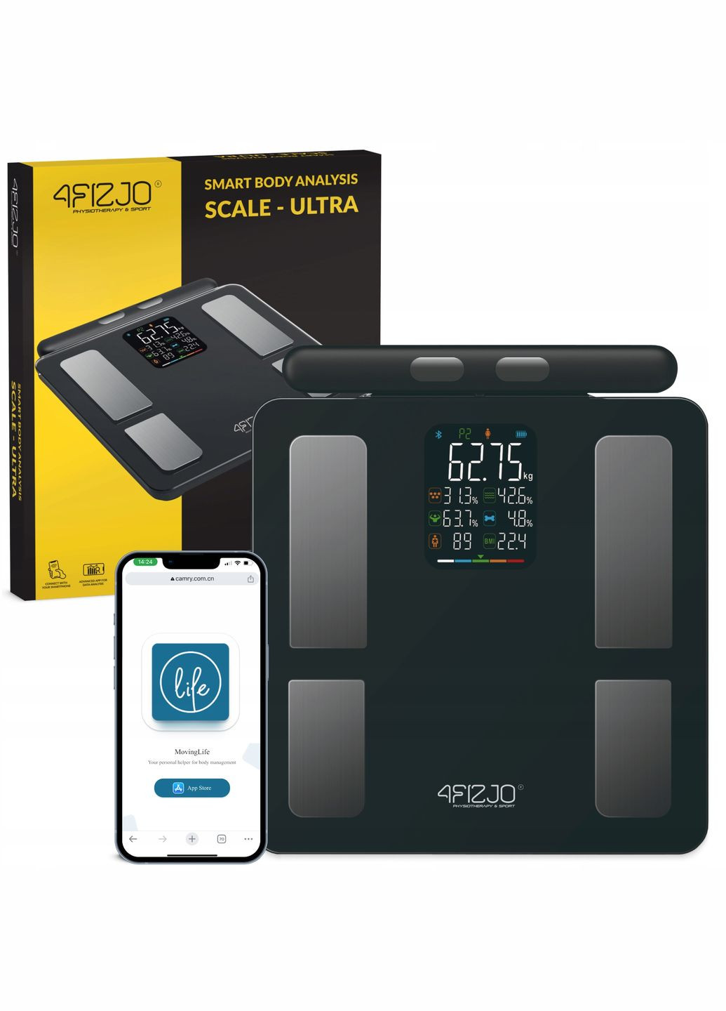 Ваги підлогові аналітичні Ultra до 180 кг Black () 4FIZJO P-5905973404068 (324264760)