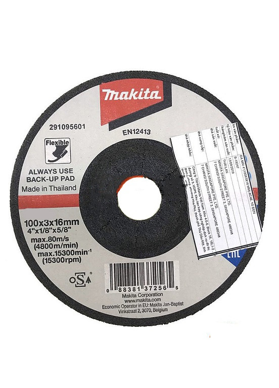 Гибкий шлифовальный диск B-18231 (100х16х3 мм, WA36) круг по металлу (6397) Makita (295042883)