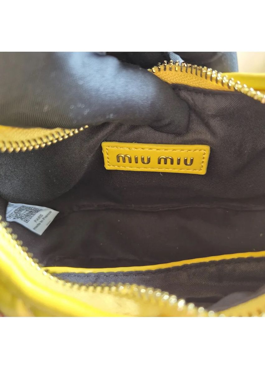 Женская сумка Miu Miu 2178 желтая No Brand (367041107)