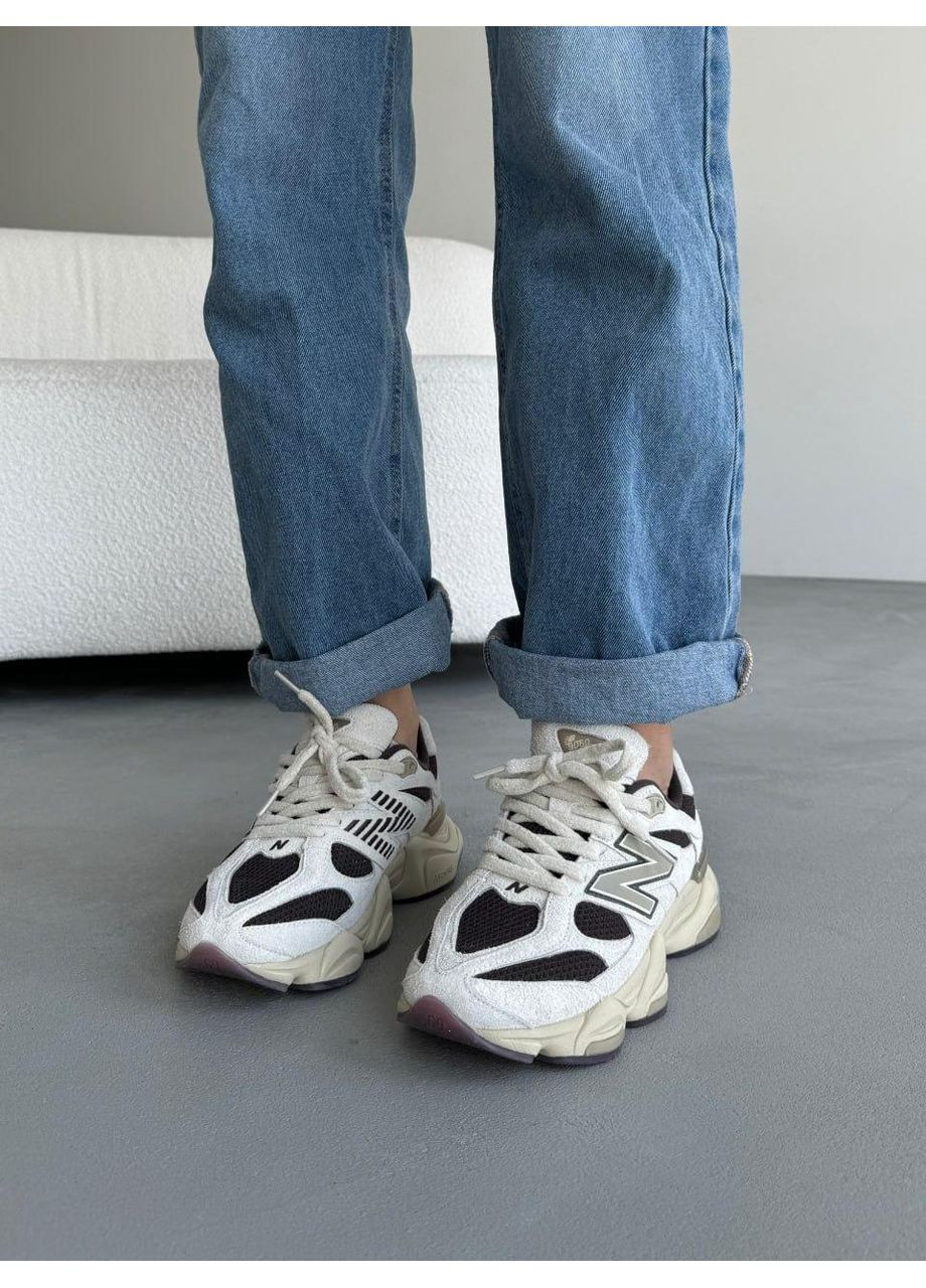 КРОССОВКИ ЖЕНСКИЕ NEW BALANCE 9060 BEIGE BROWN НЬЮ БЕЛАНС 9060 No Brand бежевые демисезоны (368854884)