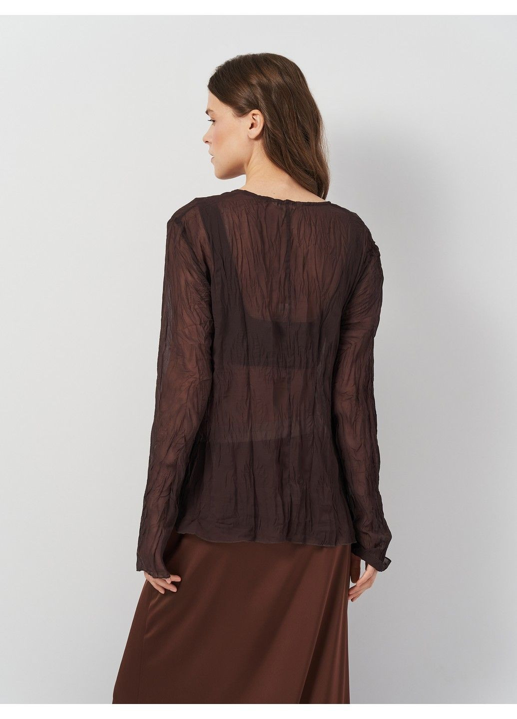 Темно-коричнева літня блуза H&M