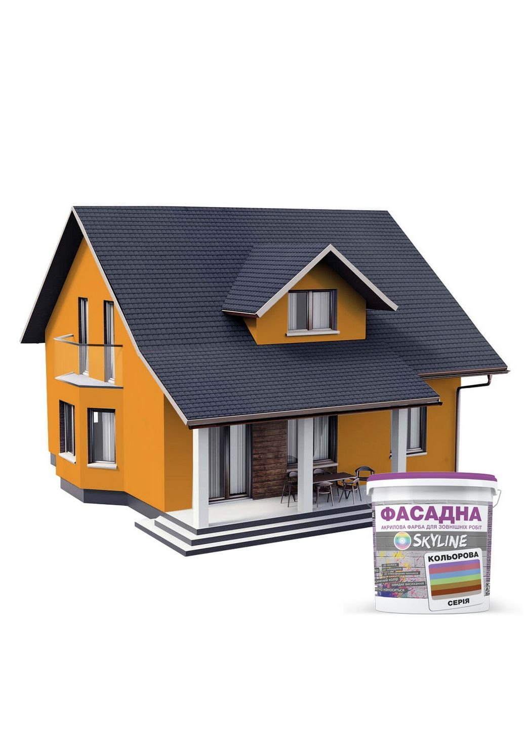 Фасадная краска акрил-латексная 0570-Y40R 10 л SkyLine (283326662)