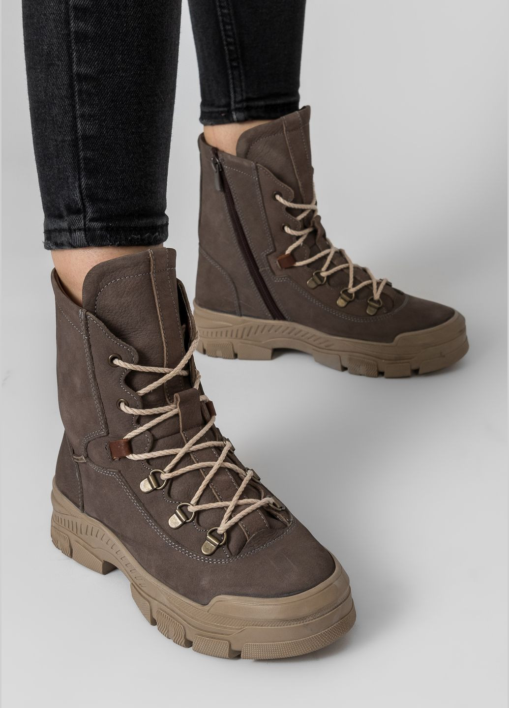 Зимние ботинки (510цzа) Voyager из натурального нубука