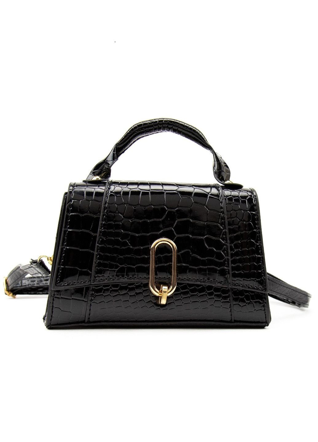 Женская сумка кроссбоди через плечо из экокожи с клапаном тиснения под рептилию RoyalBag P2-17068985 (331879755)