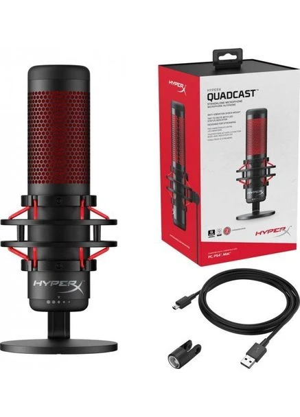 Микрофон QuadCast (HX-MICQC-BK/4P5P6AA) [67621] HyperX (399681017)