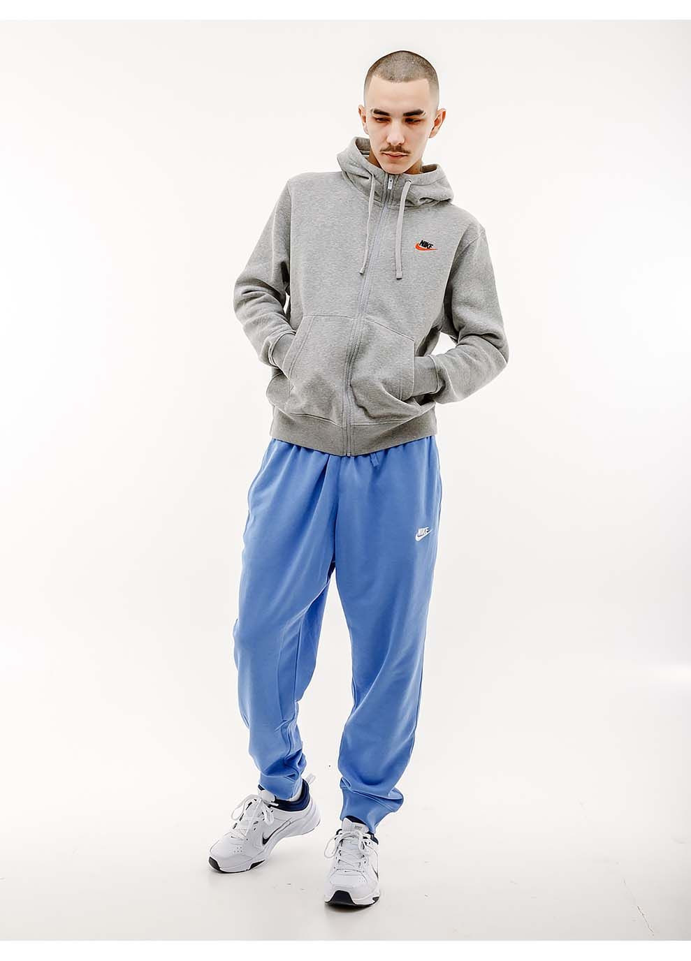 Чоловіча Толстовка CLUB DT HOODIE FZ BB Сірий Nike (302246158)