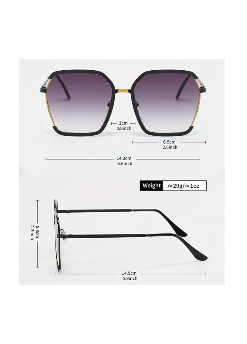 Очки женские солнцезащитные. Черные с градиентом очки от солнца. No Brand (331154575)