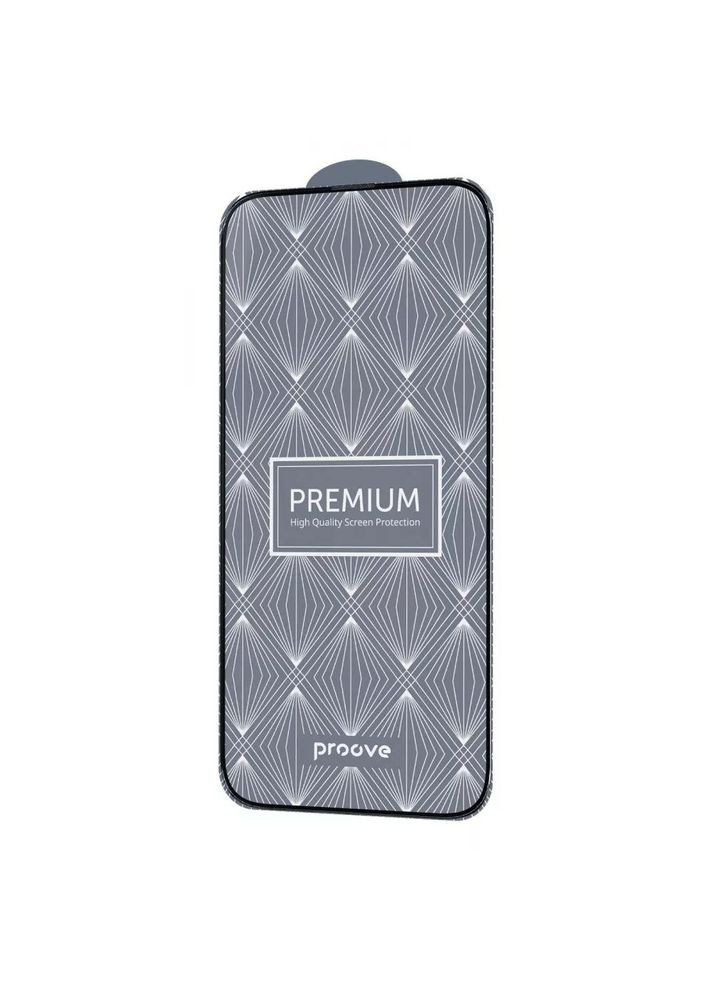 Защитное стекло Premium для iPhone 13 PRO MAX/14 PLUS с сеткой для защиты динамика black (58130) Proove (337349119)