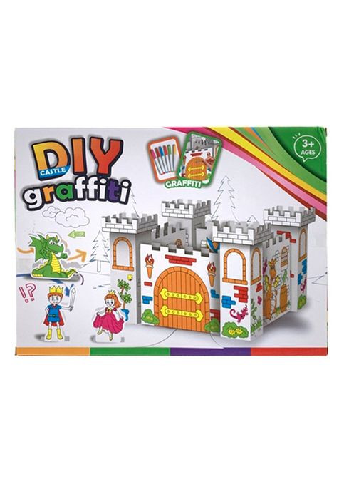 Набор для творчества замок, сделай сам, раскраска, картон, 6 фломастеров, в коробке, 34×25×4,5 см (335) No Brand (361400877)