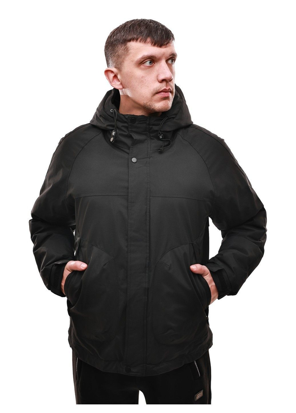 Чорна зимня куртка зимова чоловіча No Brand