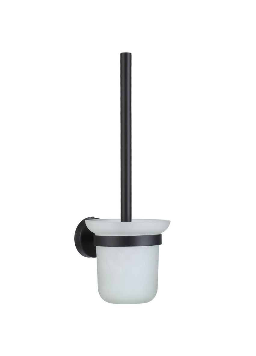 Йоржик для унітазу City, чорний матовий, колба скло Arino (322251959)