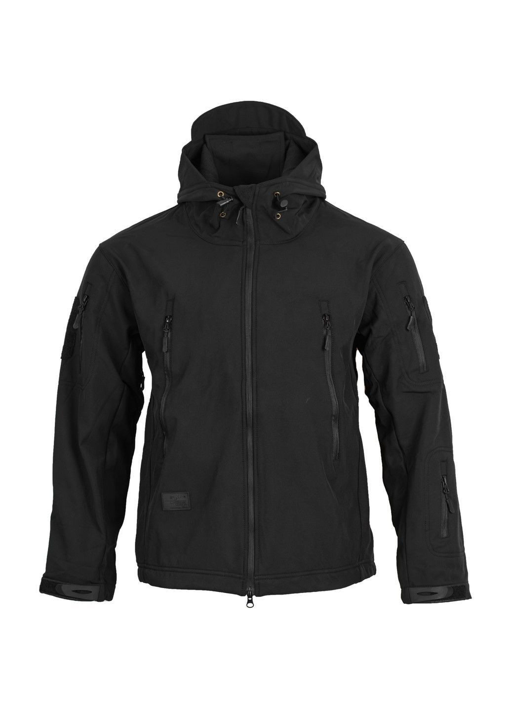 Чорна демісезонна тактична куртка softshell shark skin silver knight Vik-Tailor