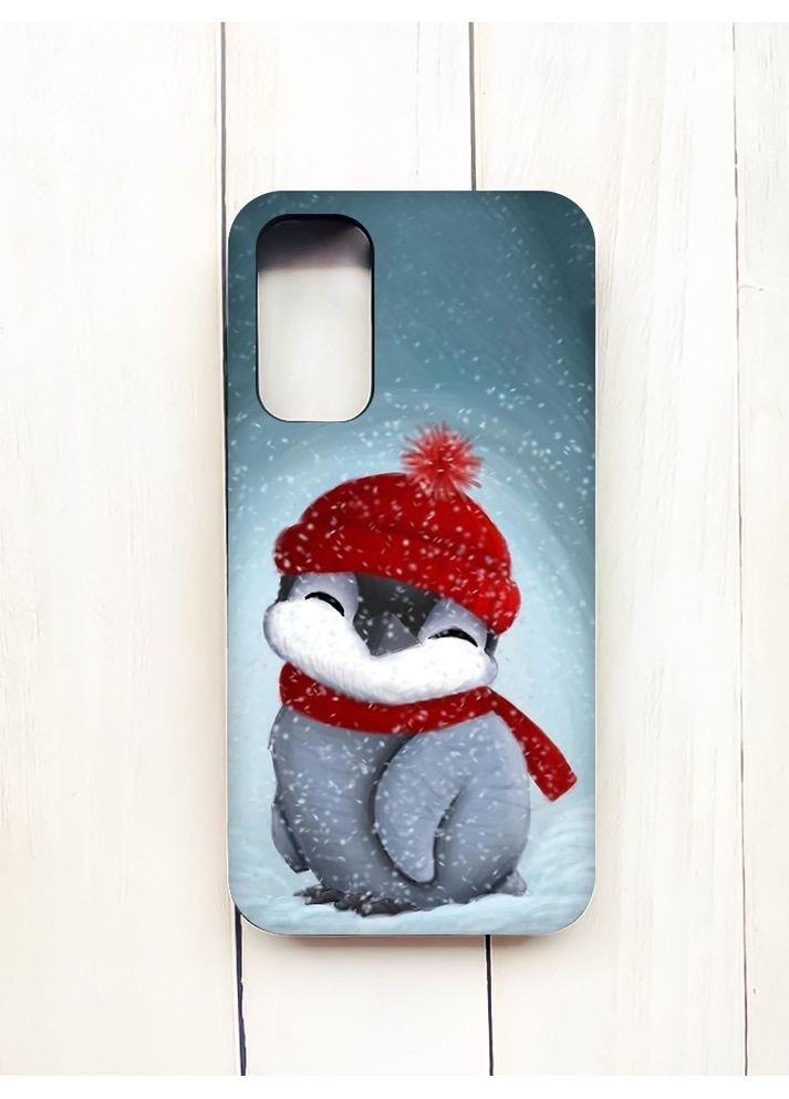 Матовий чохол з чорними боками на Samsung Galaxy A15 (A155) Пінгвіненя у шапочці (принт 157) Creative (355396644)