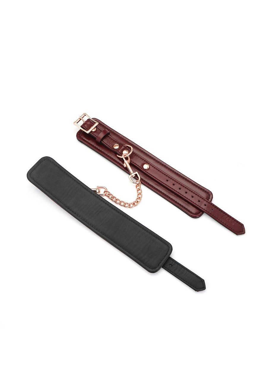 Шкіряні поножі Liebe Seele Wine Red Ankle Cuffs, знімний ланцюжок-кріплення No Brand (303891117)